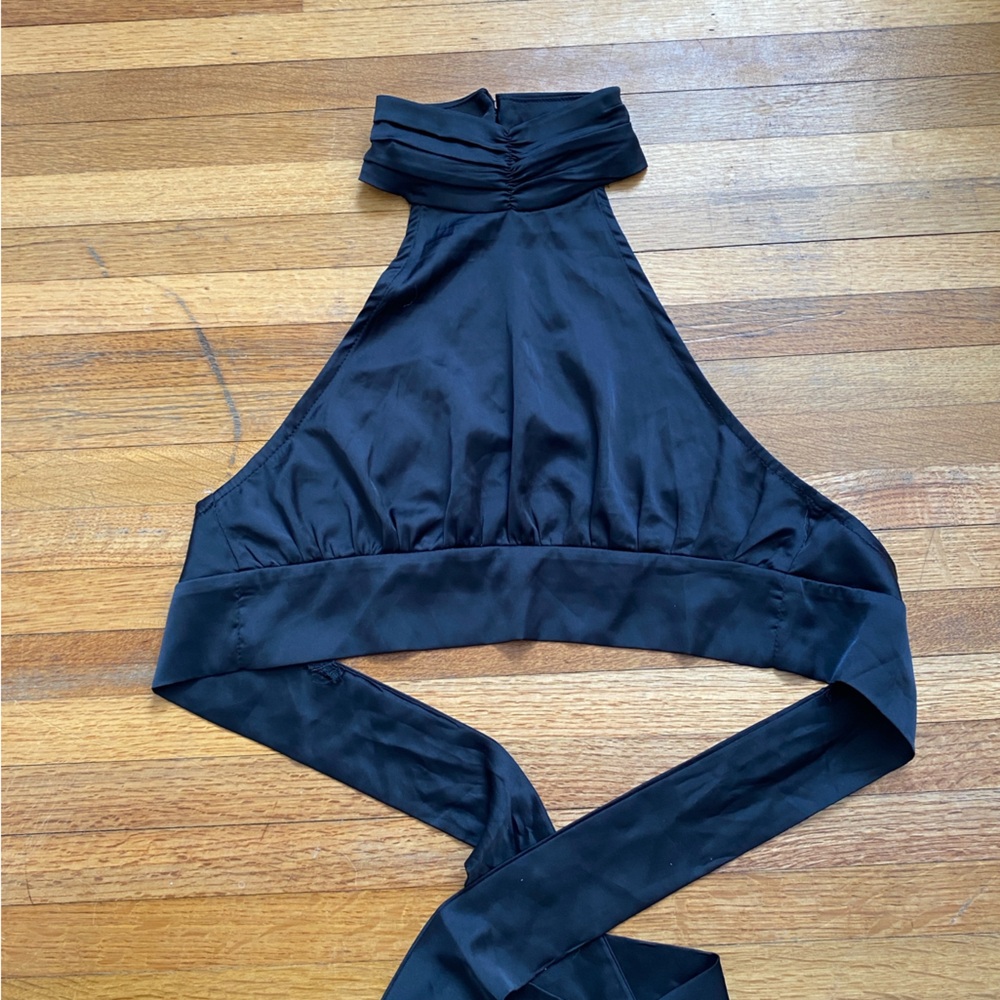 Black Satin Top
